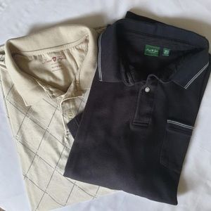 David Taylor Lot of 2 Collared Mens Short Sleeve Golf Polo Shirts Sz XL